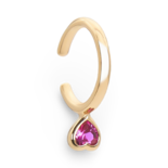 Ear Cuff de plata bañada en oro con circonita en forma de corazón