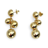 Gold plated silver earrings Balls