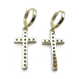 Gold plated silver earrings Crosses