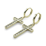 Gold plated silver earrings Crosses