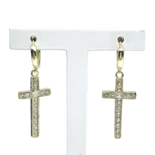 Gold plated silver earrings Crosses