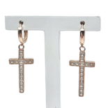 Gold plated silver earrings Crosses