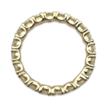 Anillo de Plata Chapada en Oro con Circonitas