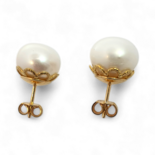 Gold plated silver Pearls Earrings