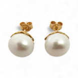 Gold plated silver Pearls Earrings