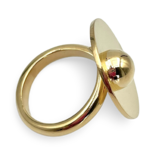 Gold plated silver ring