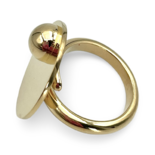 Gold plated silver ring