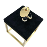 Gold plated silver ring