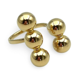 Gold plated silver ring Balls