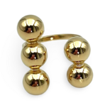 Gold plated silver ring Balls