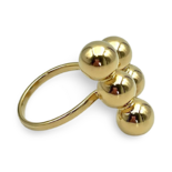 Gold plated silver ring Balls