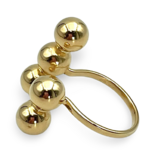 Gold plated silver ring Balls