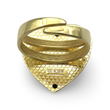 Anillo de plata bañado en oro Corazón