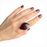 Gold-Plated Silver Ring with Cherry Amber (Adjustable)