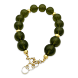 Green amber beads