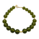 Green amber beads