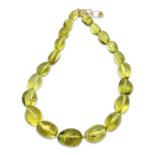 Green amber beads necklace