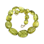 Green amber beads necklace