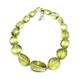 Grüne Bernsteinperlenkette