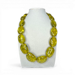Green amber necklace
