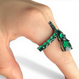 Green snake ring