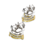 Herzförmige Stud-Ohrringe aus Silber