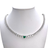 Heart Pattern Silver Necklace