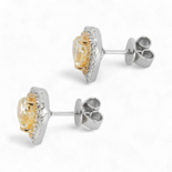 Herzförmige gelbe Ohrringe