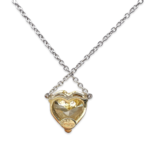 Heart Silver Necklace with zircon