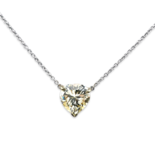 Heart Silver Necklace with zircon