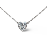 Collar de Plata con Corazón de Diamantes Artificiales