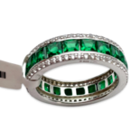 Bague en argent avec zircons