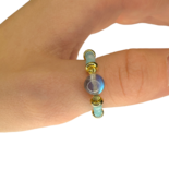 Labradorit-, Amazonit-Ring