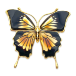 Broche Colgante Grande de Ámbar Mariposa