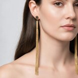 Long Earrings — Gold Plated 925 Sterling Silver