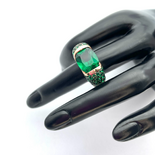 Bague en or plaqué CZ mémorable