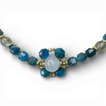 Collier avec quartz rose, labradorite et apatite