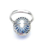 Срібна каблучка овального вирізу