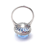 Срібна каблучка овального вирізу