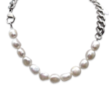 Pearl Beaded Chain silver