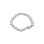 Pearl bracelet with silver