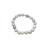 Pearl bracelet with silver