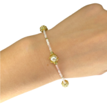 Perles, bracelet en opale rose