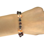 Rosa Koralle Bernstein Kirsche, Hämatit Armband