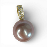 Pink Pearl gold plated silver necklace