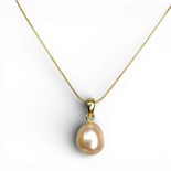 Pink Pearl gold plated silver necklace