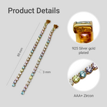 Regnenbogen-Ohrringe mit Zirkonen