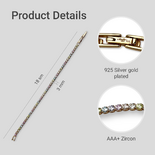 Радужний тенісний браслет з цирконами