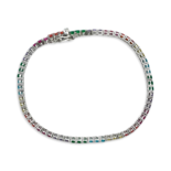 Rainbow Tennis Silver bracelet