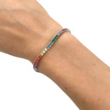 Rainbow Tennis Silver bracelet
